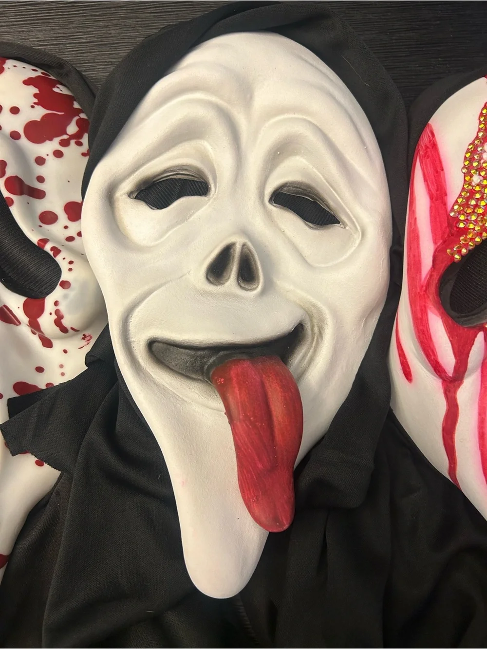 Halloween Ghostface Adult Size Mask Lot Of 3